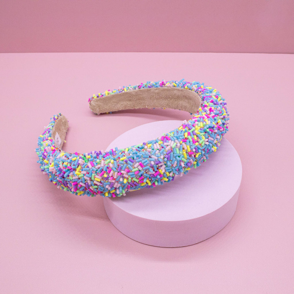 Kids Padded Sprinkle Headband | Pink or Light Blue