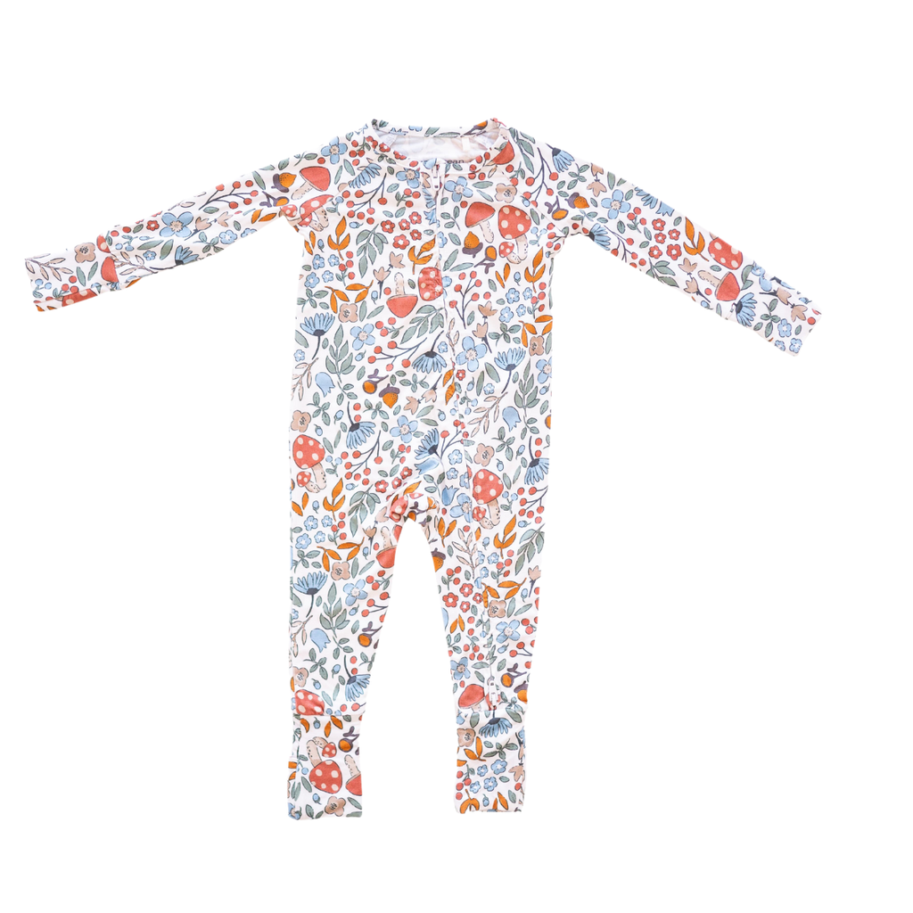 Bamboo 2-Way Convertible Zip Romper | Fall Floral (0-24m)