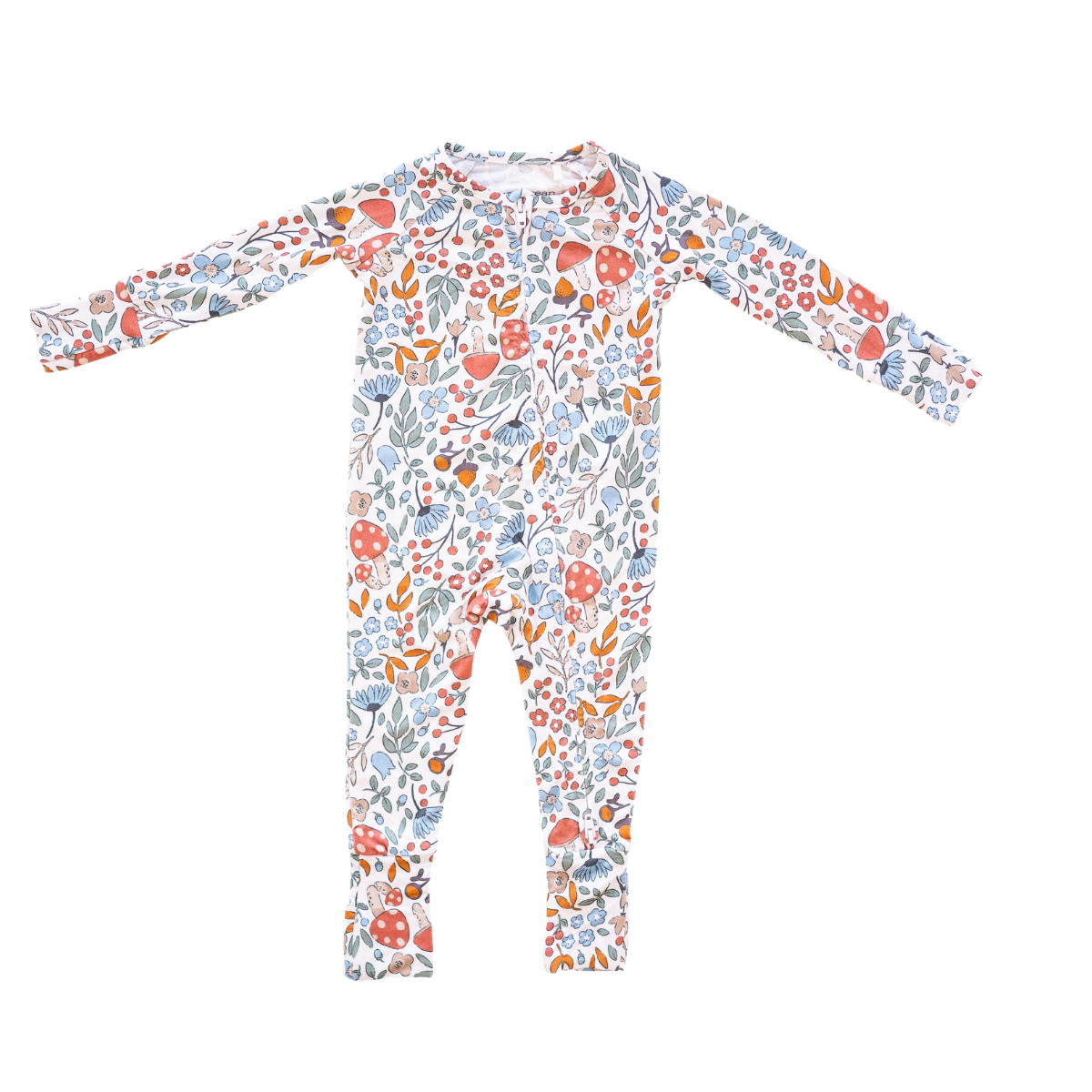 Bamboo 2-Way Convertible Zip Romper | Fall Floral (0-24m)