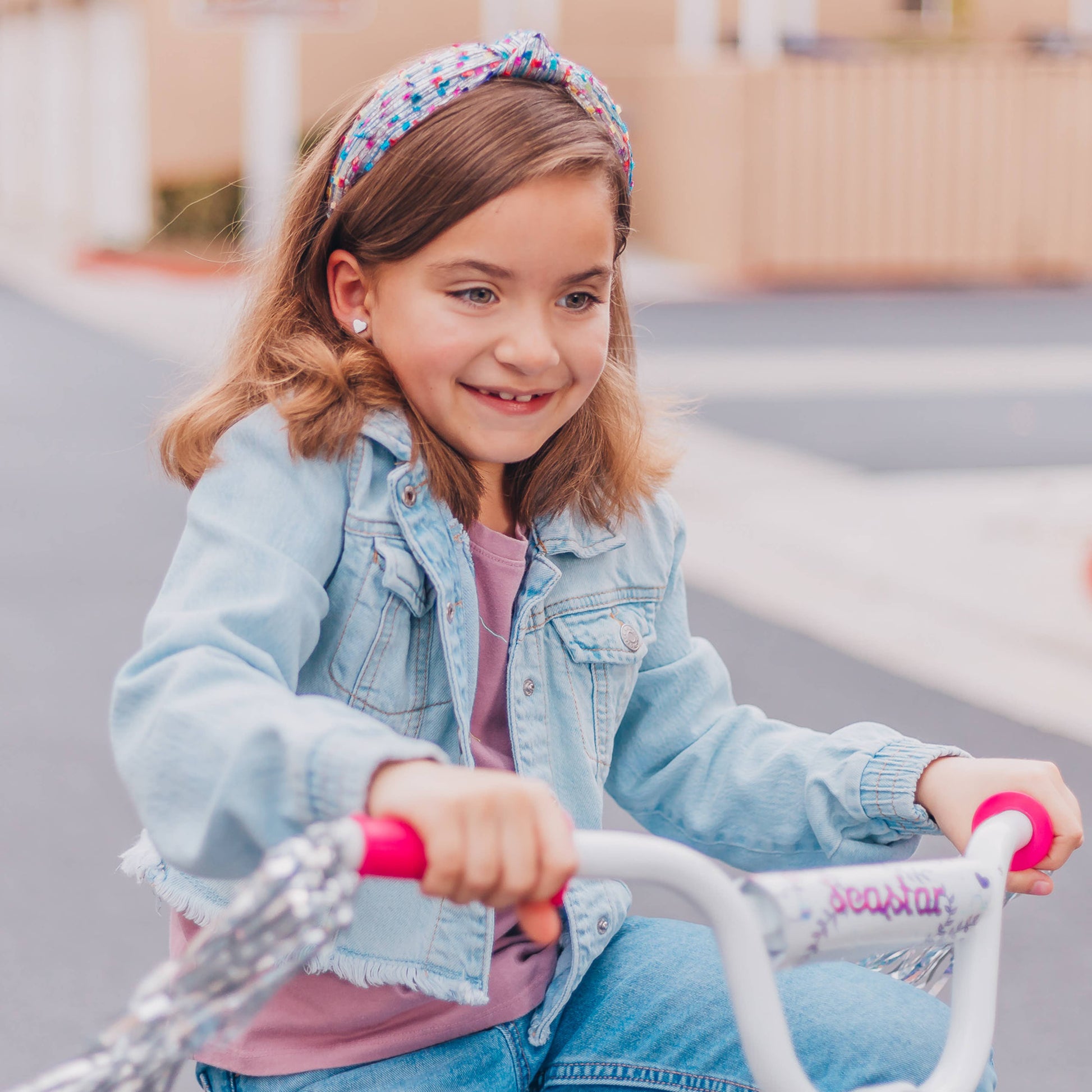 Kids Knot Confetti Headband | Pink or Aqua