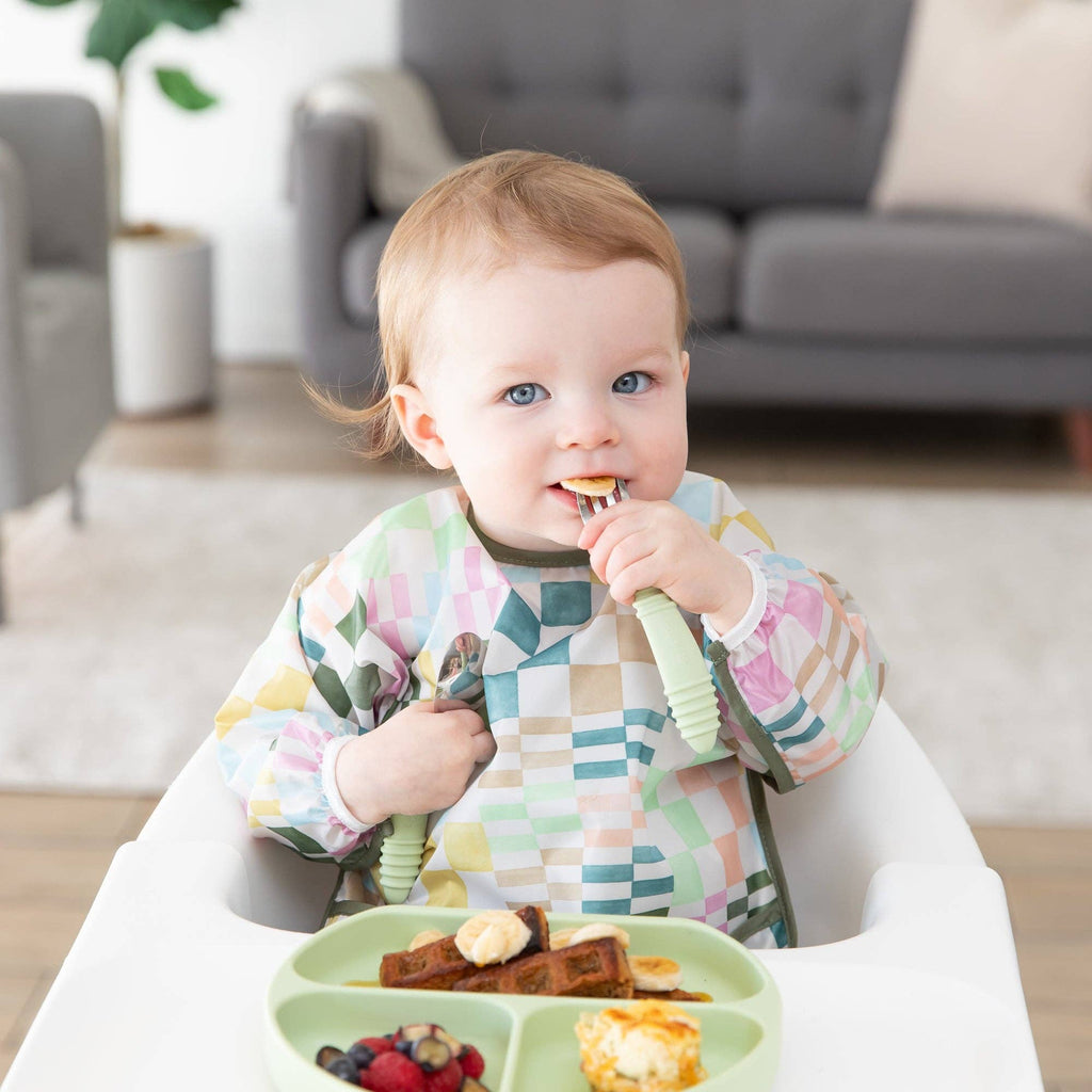 Sleeved Bib: Motley Check