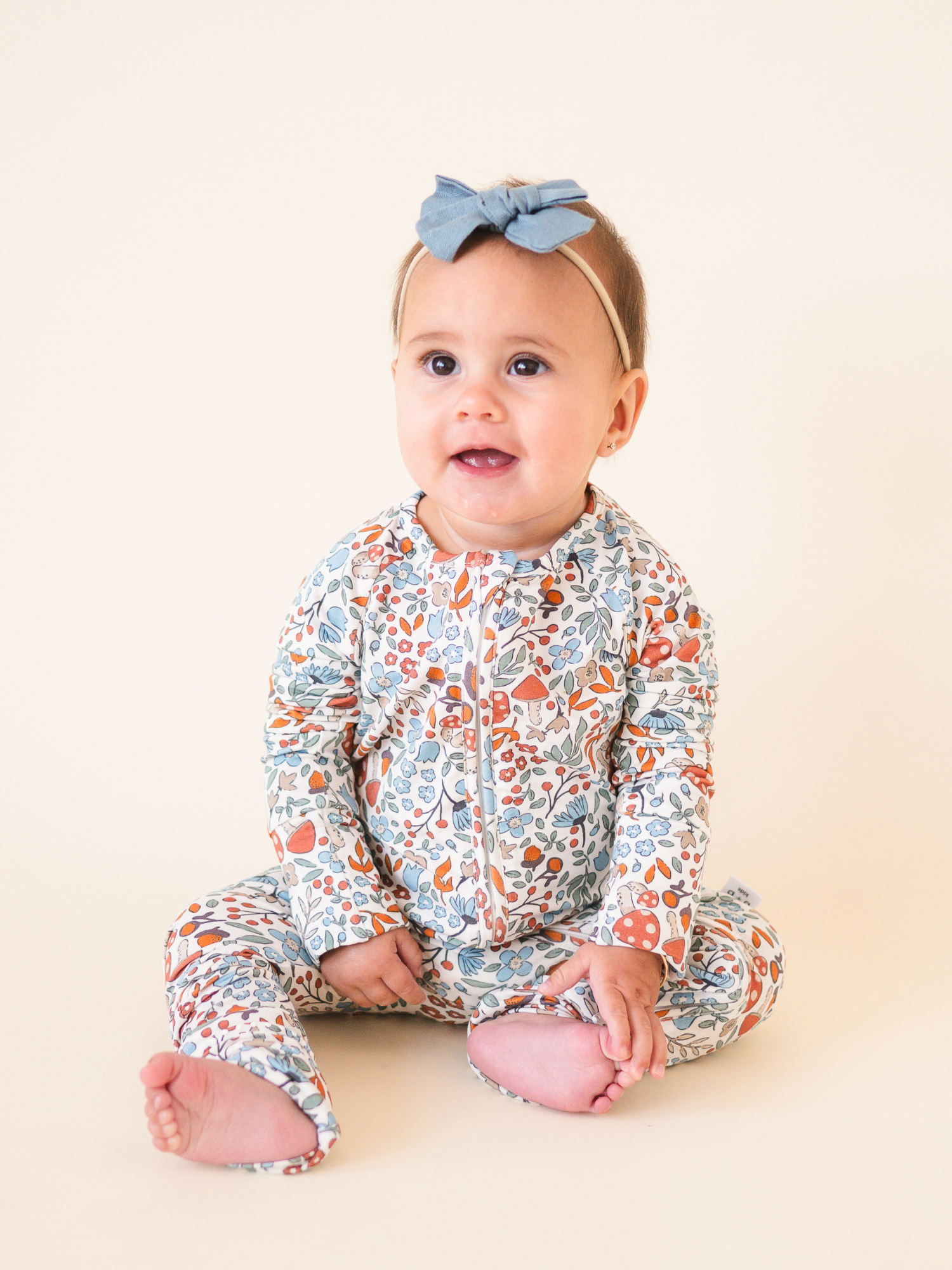 Bamboo 2-Way Convertible Zip Romper | Fall Floral (0-24m)