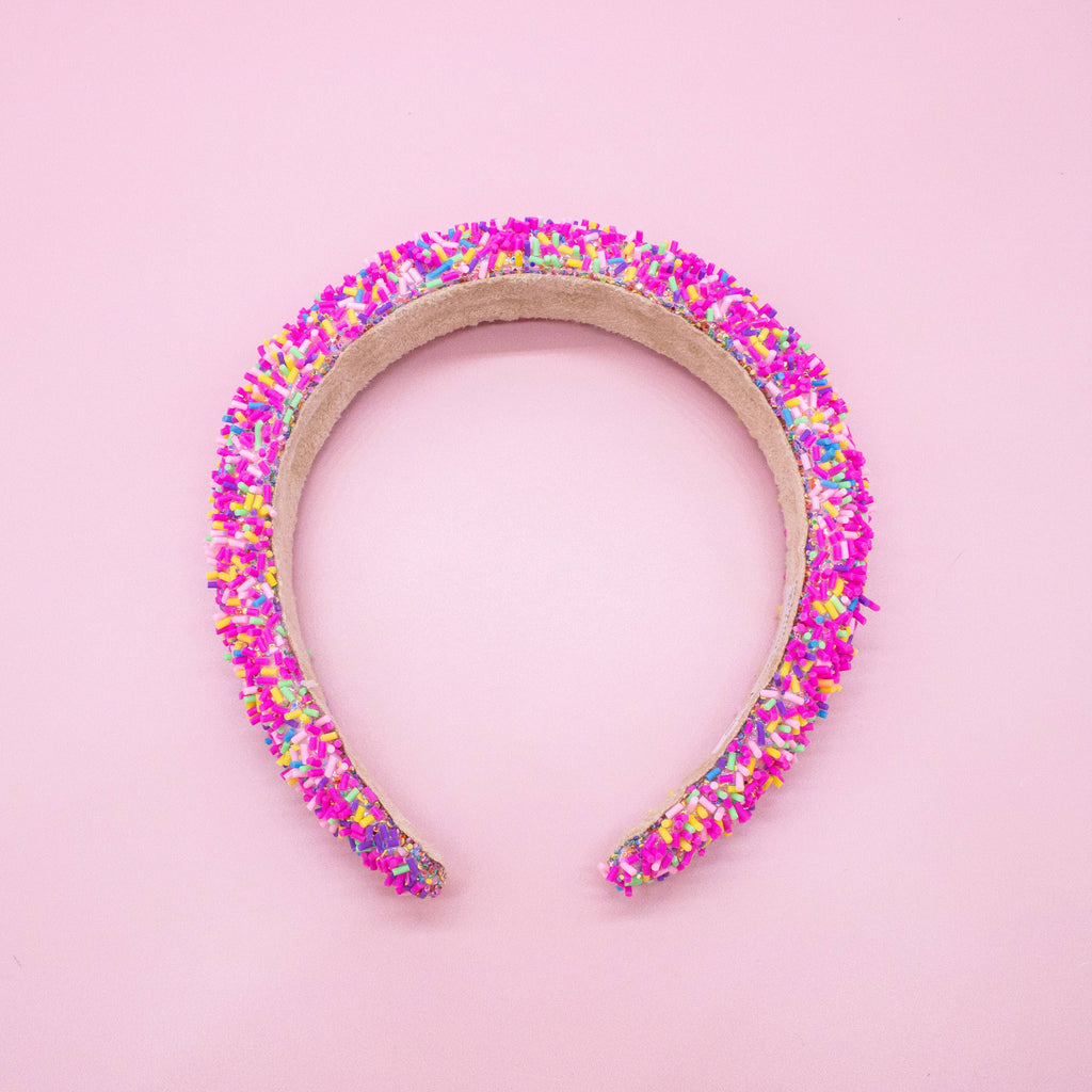 Kids Padded Sprinkle Headband | Pink or Light Blue