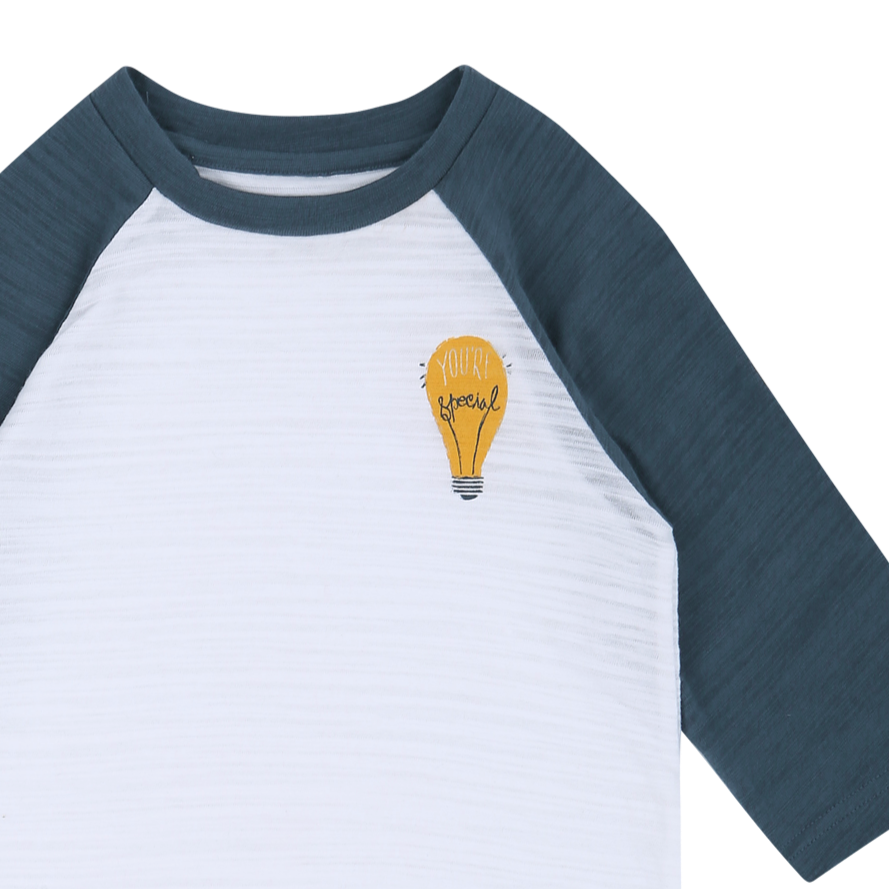 Daily Color Block Raglan 3/4 Sleeve T-Shirt