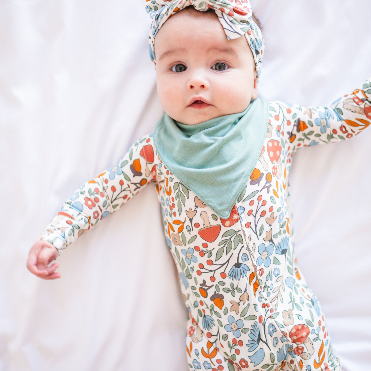 Bamboo 2-Way Convertible Zip Romper | Fall Floral (0-24m)