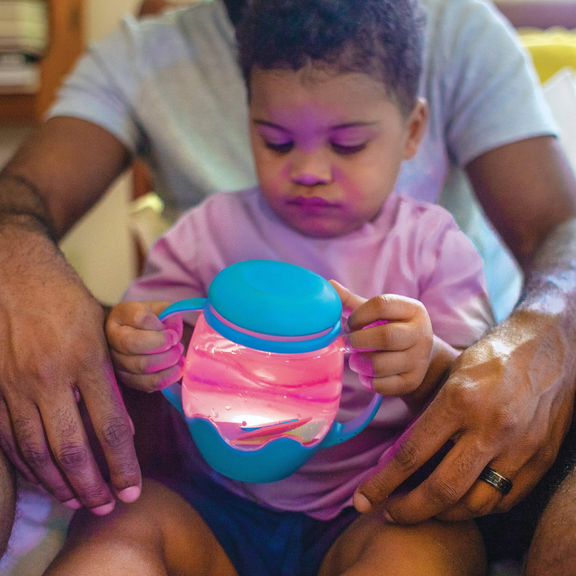 Glo Pals Mini Sensory Jar and Silicone Fun Filler Bundle - Blue