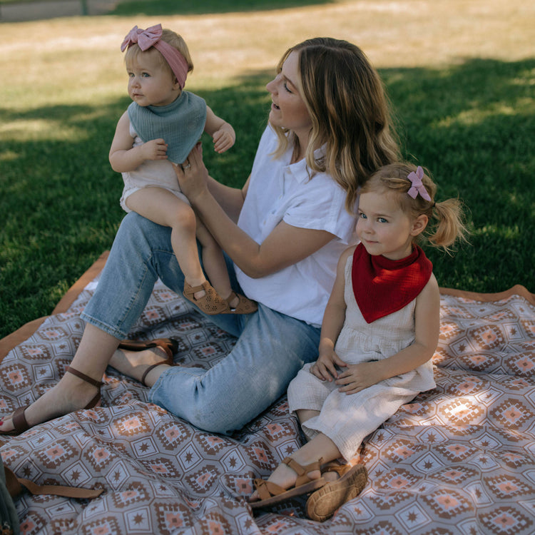 Rose Muslin Bandana Bibs Set