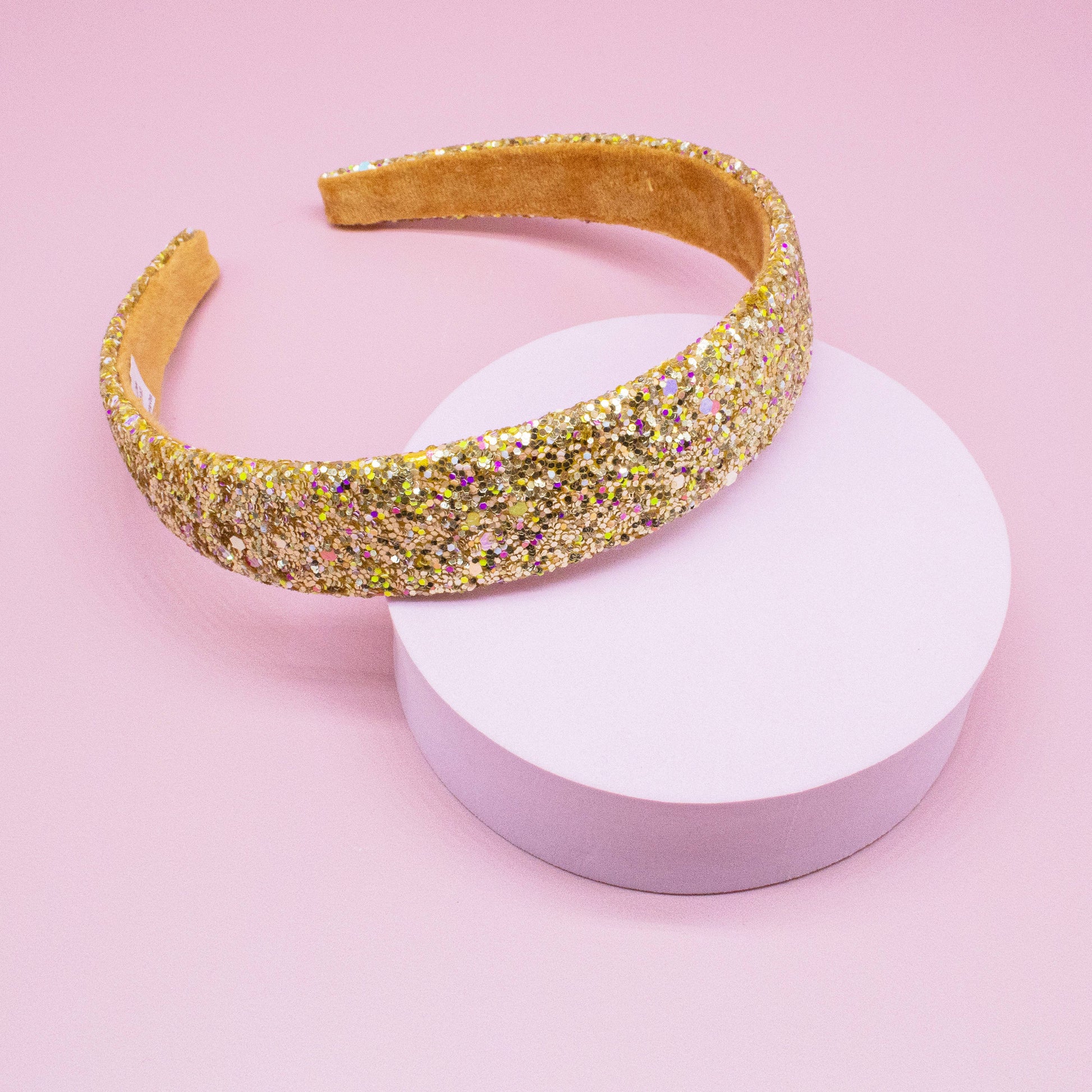 Kids Tapered Glitter Headband | Pink or Gold