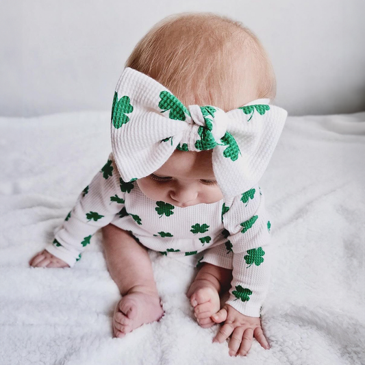 Clover Organic Waffle Knot Bow