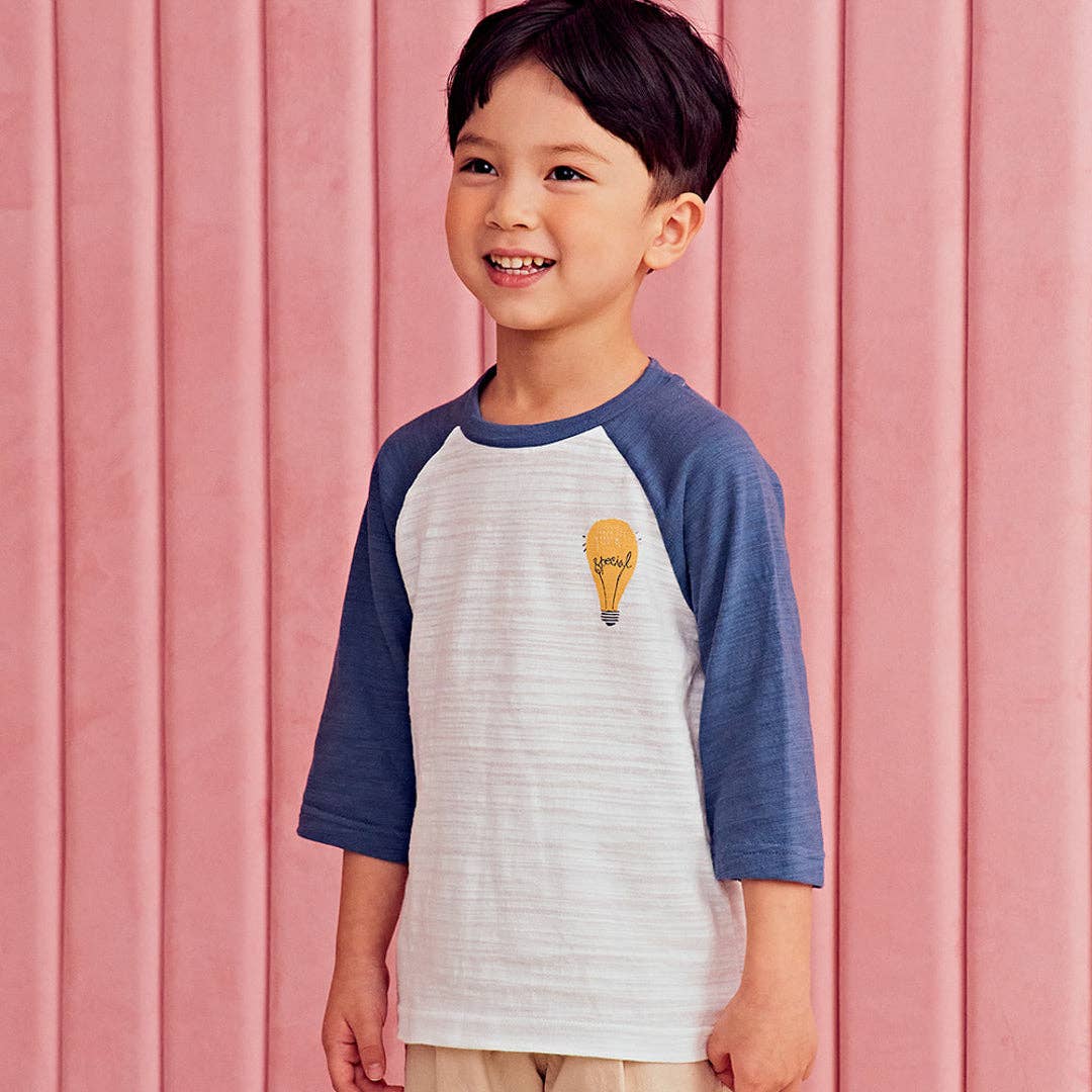 Daily Color Block Raglan 3/4 Sleeve T-Shirt