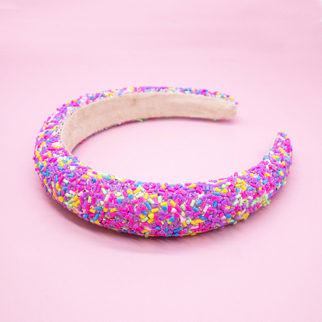 Kids Padded Sprinkle Headband | Pink or Light Blue