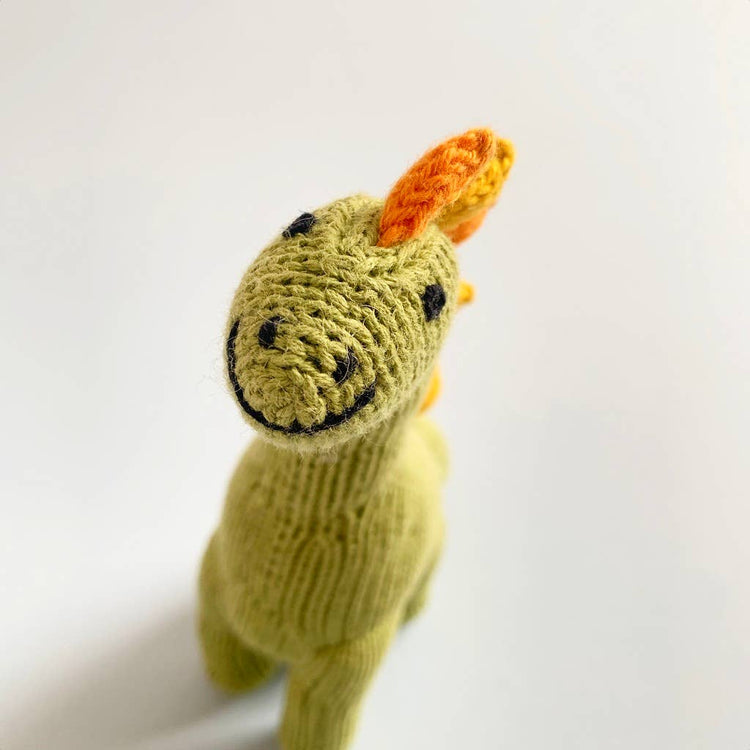 Baby Rattle Toy-Brachiosaurus Dinosaur (Machine Washable)