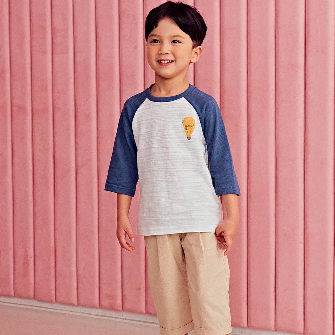 Daily Color Block Raglan 3/4 Sleeve T-Shirt