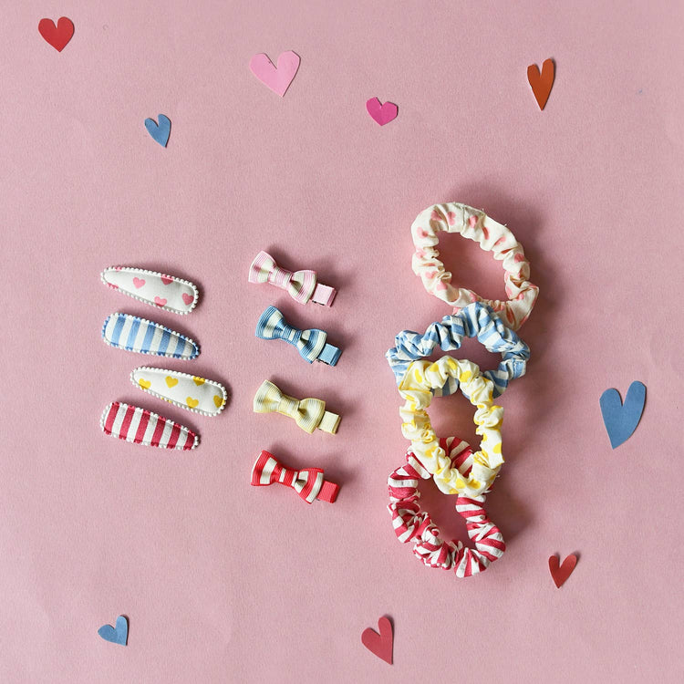 Vintage Rainbow Fabric Clip Set
