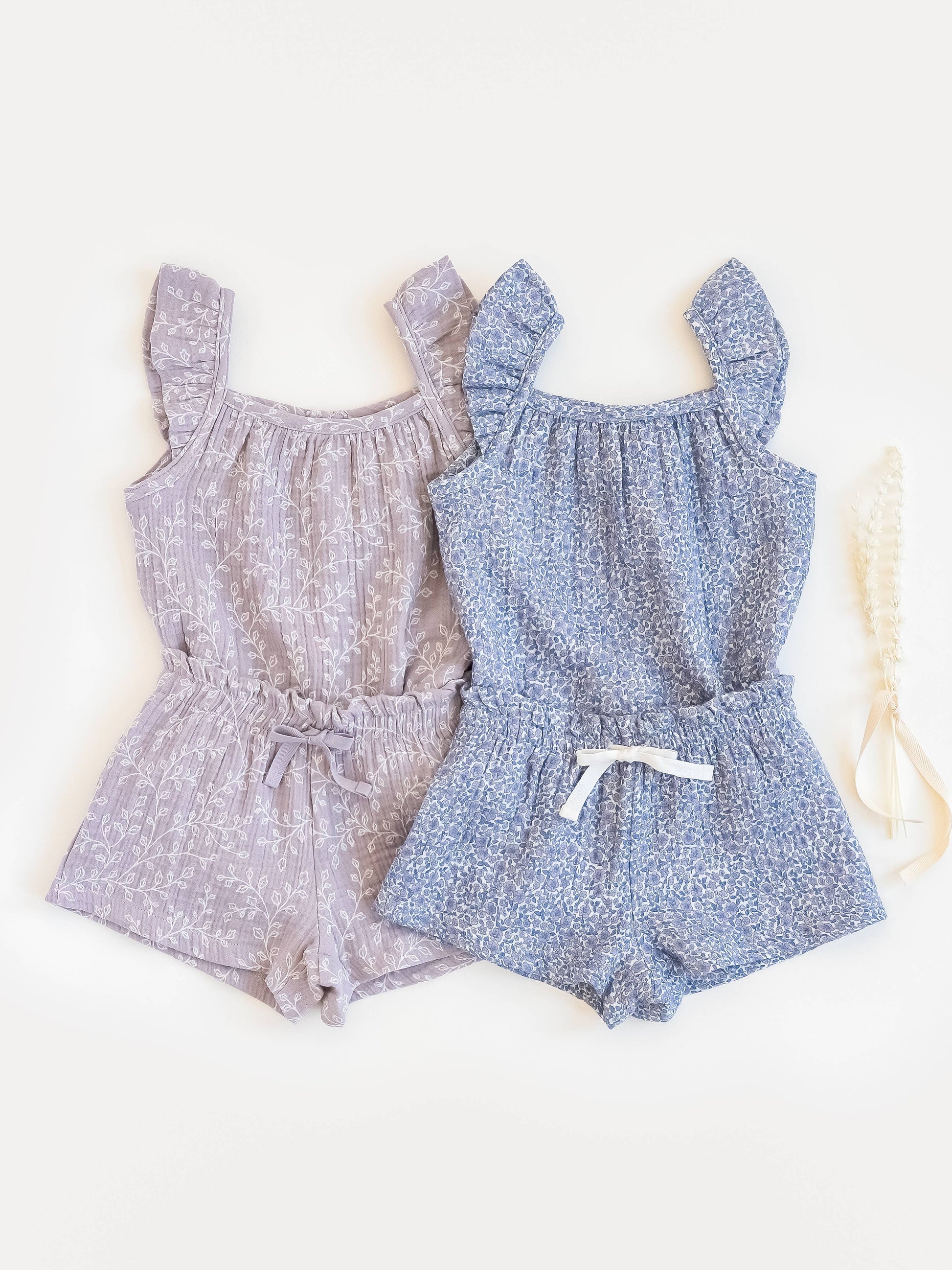 Organic Muslin Tank & Short Set - Floral