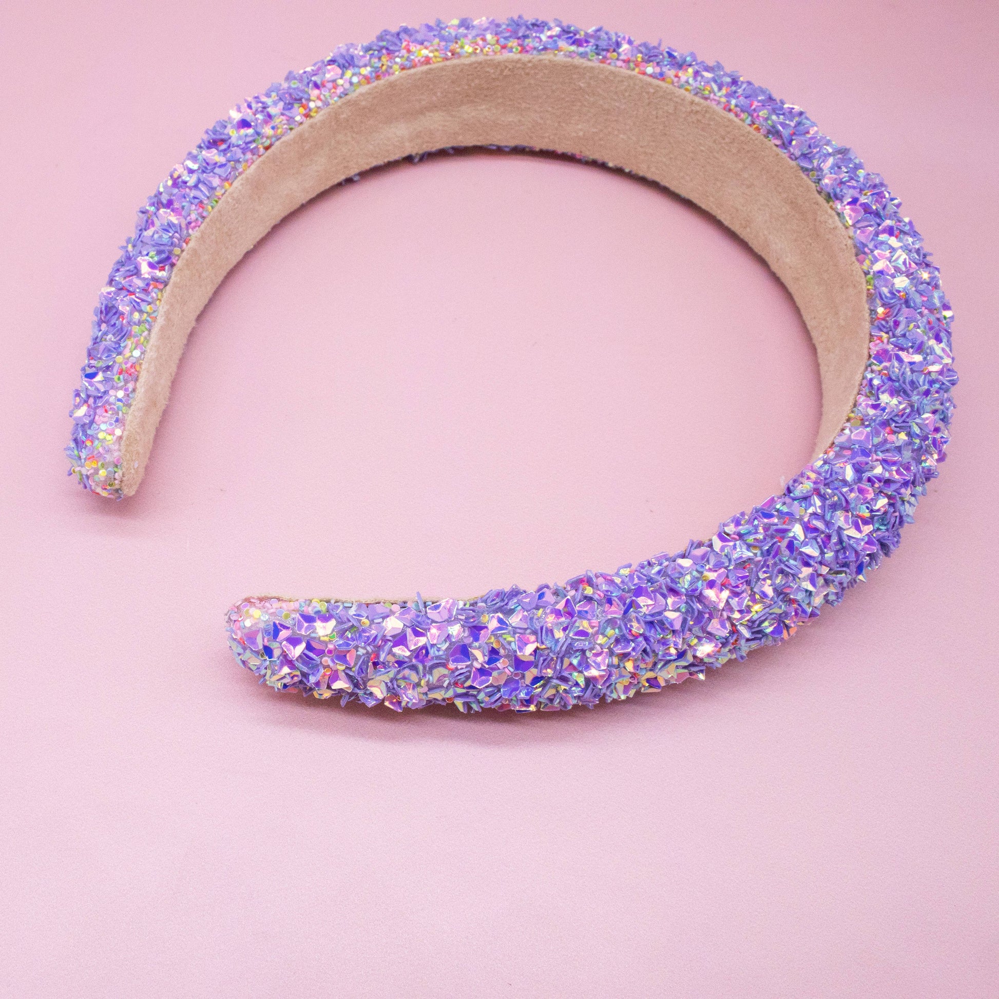 Kids Padded Chunky Sequin Headband | Blue or Multi-Color
