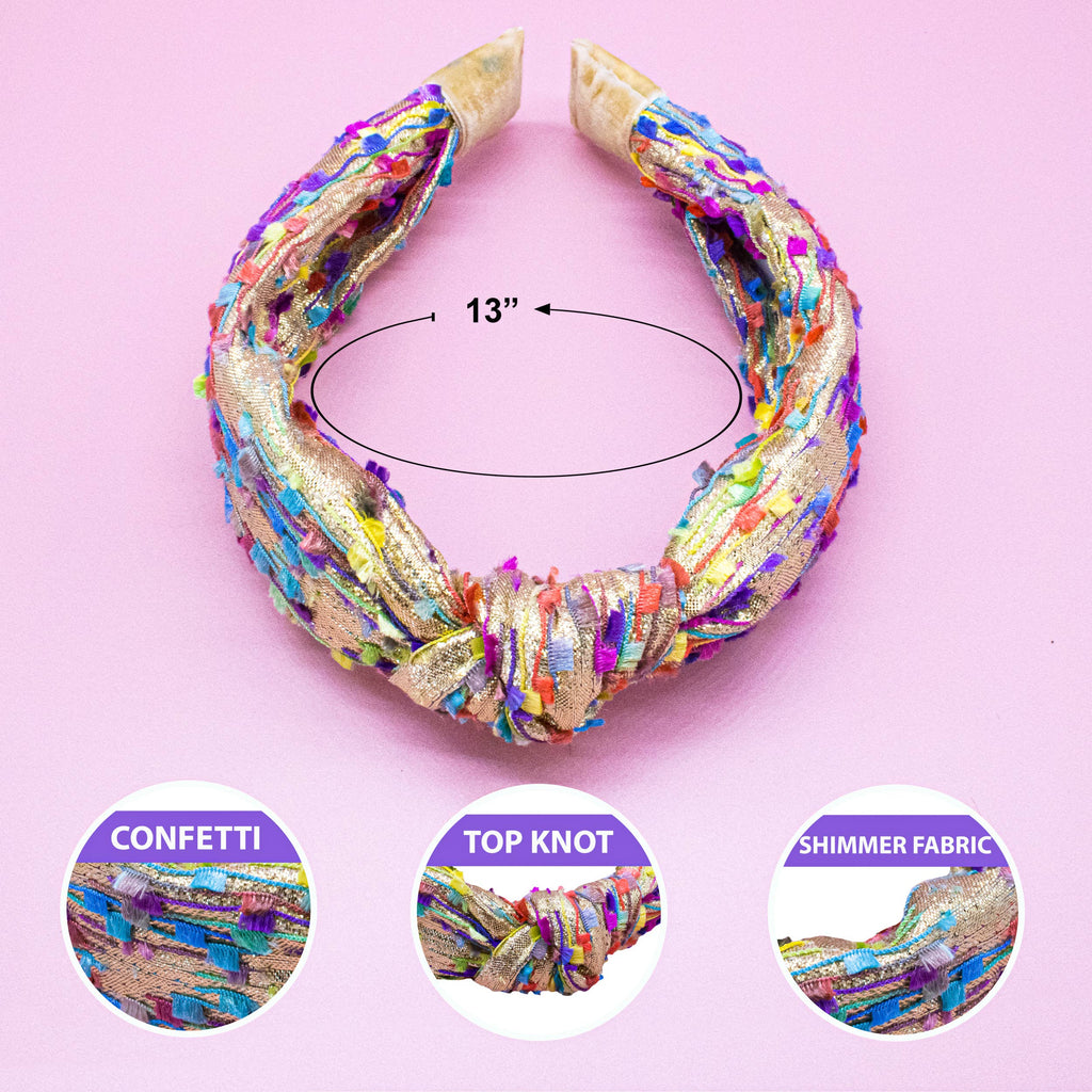 Kids Knot Confetti Headband | Pink or Aqua