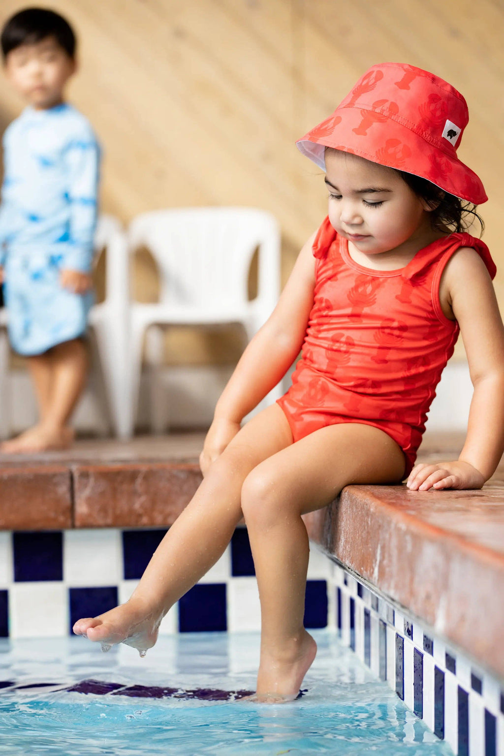Lobster Tales Tie Swimsuit