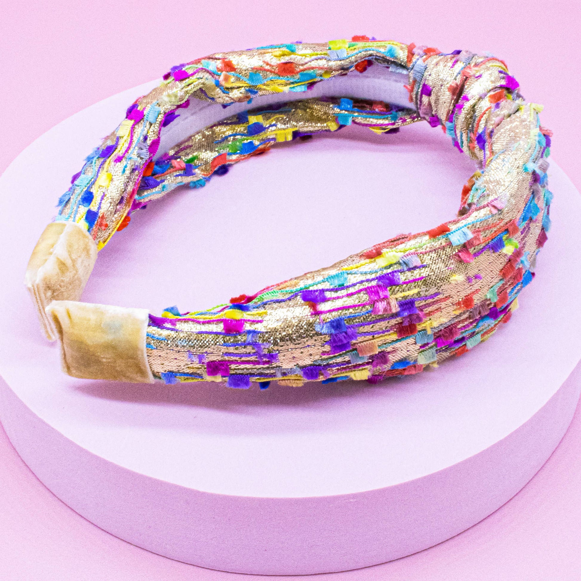 Kids Knot Confetti Headband | Pink or Aqua