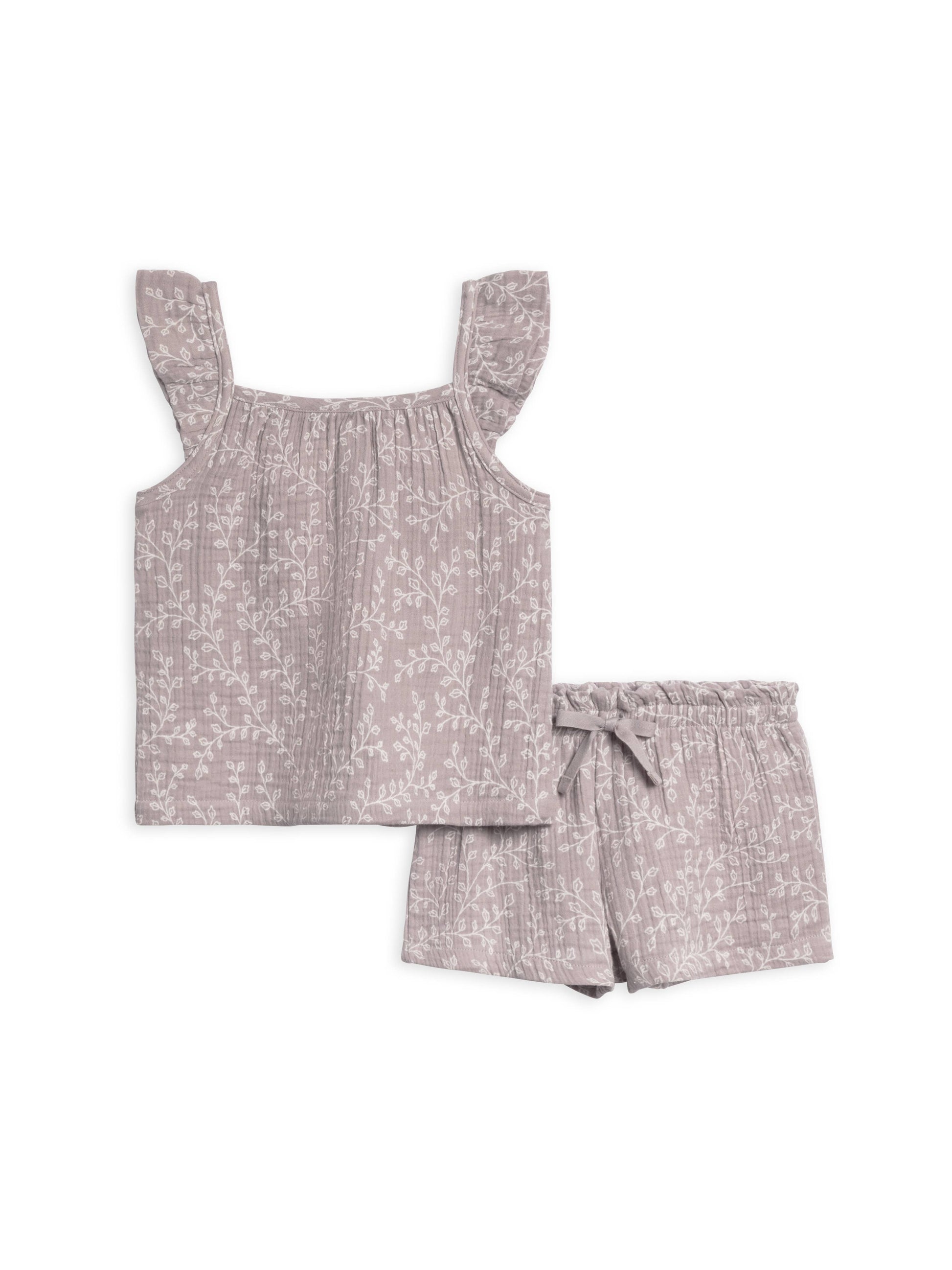 Organic Muslin Tank & Short Set - Floral