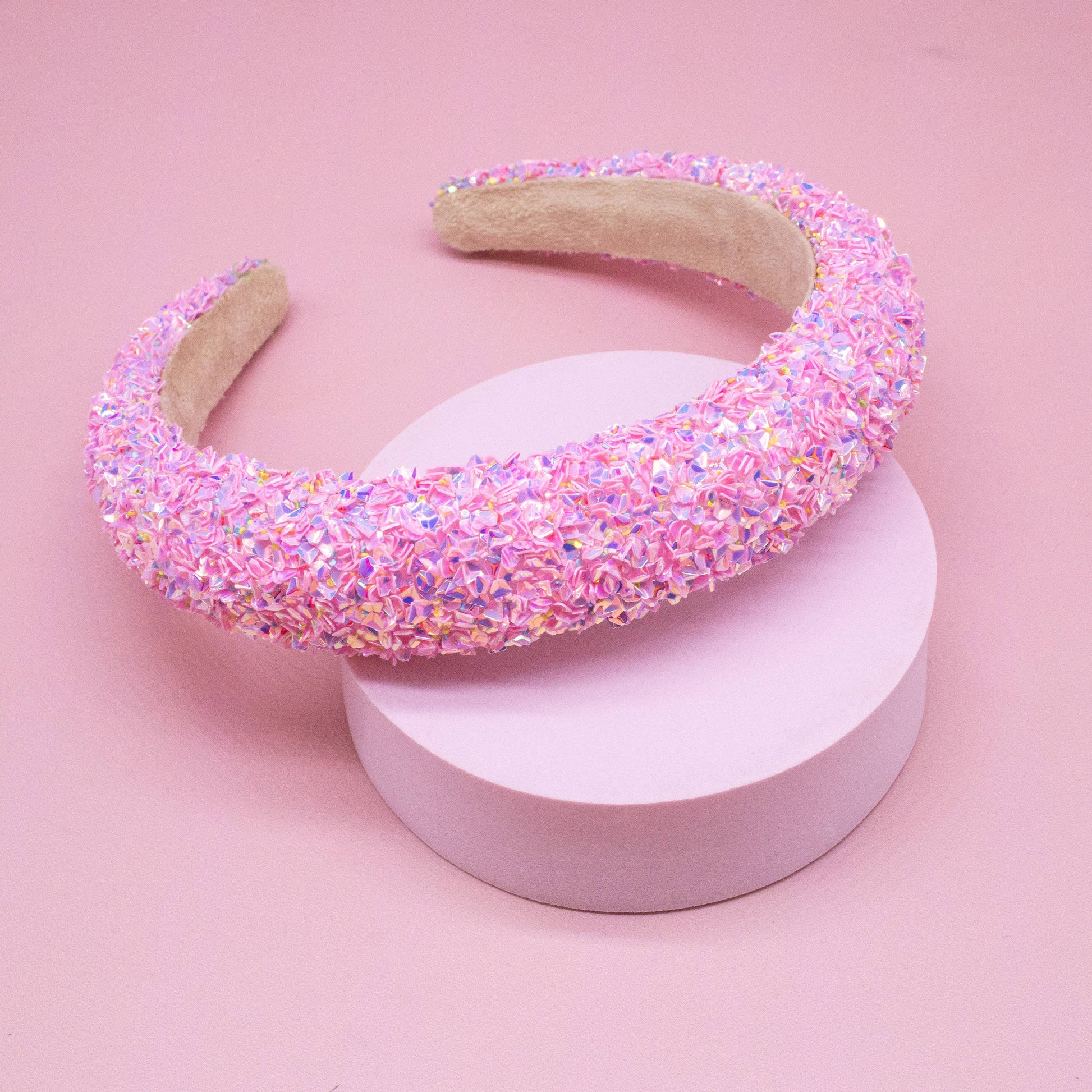 Kids Padded Chunky Sequin Headband | Blue or Multi-Color