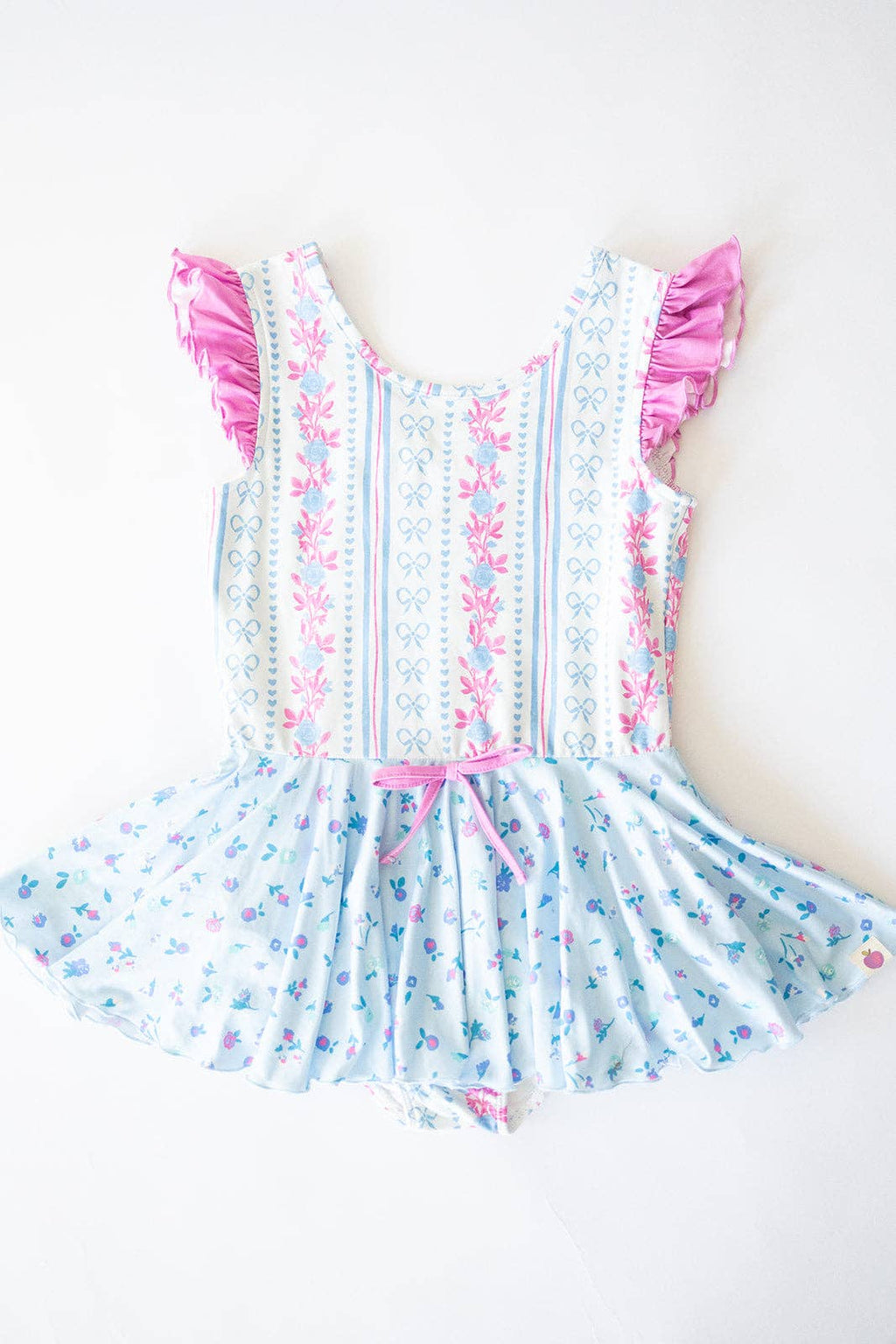 Farrah Leotard - Rosé Ribbon Luxe