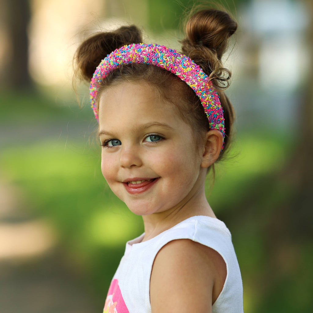 Kids Padded Sprinkle Headband | Pink or Light Blue