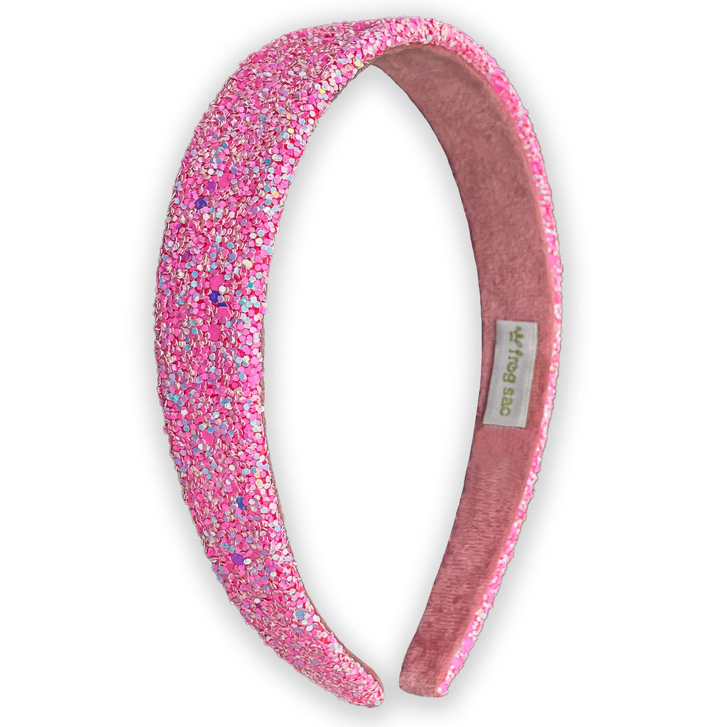Kids Tapered Glitter Headband | Pink or Gold