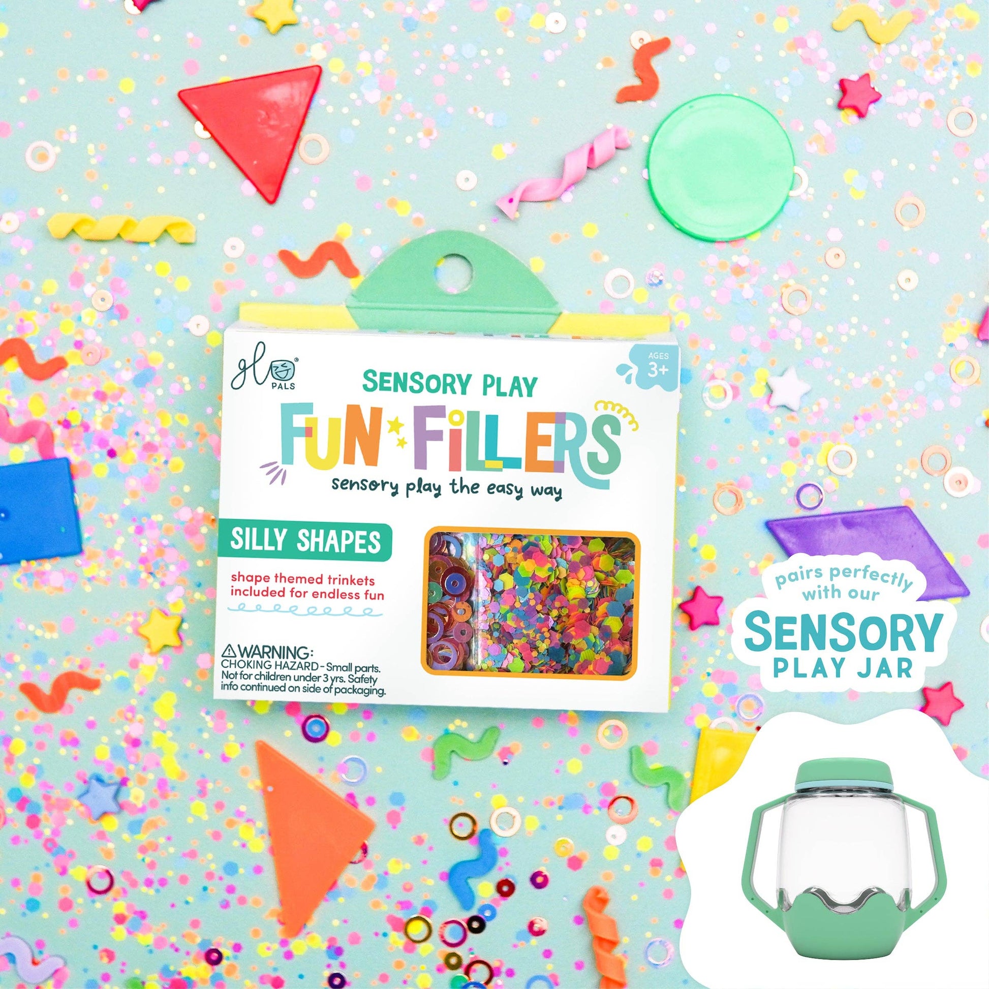 glo pals silly shapes fun filler sensory play accessories pack