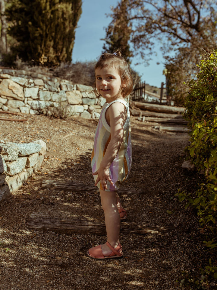 Sunset Stripes Terry Romper